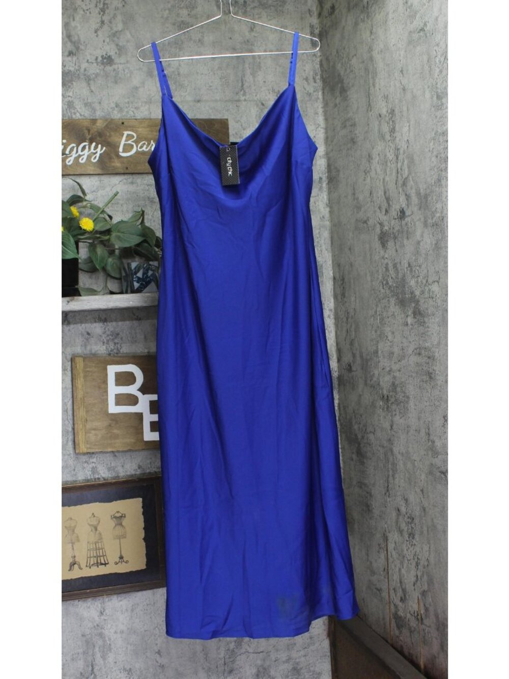 City Chic Trendy Simply Cowl Dress 212568 Electric Blue 18W